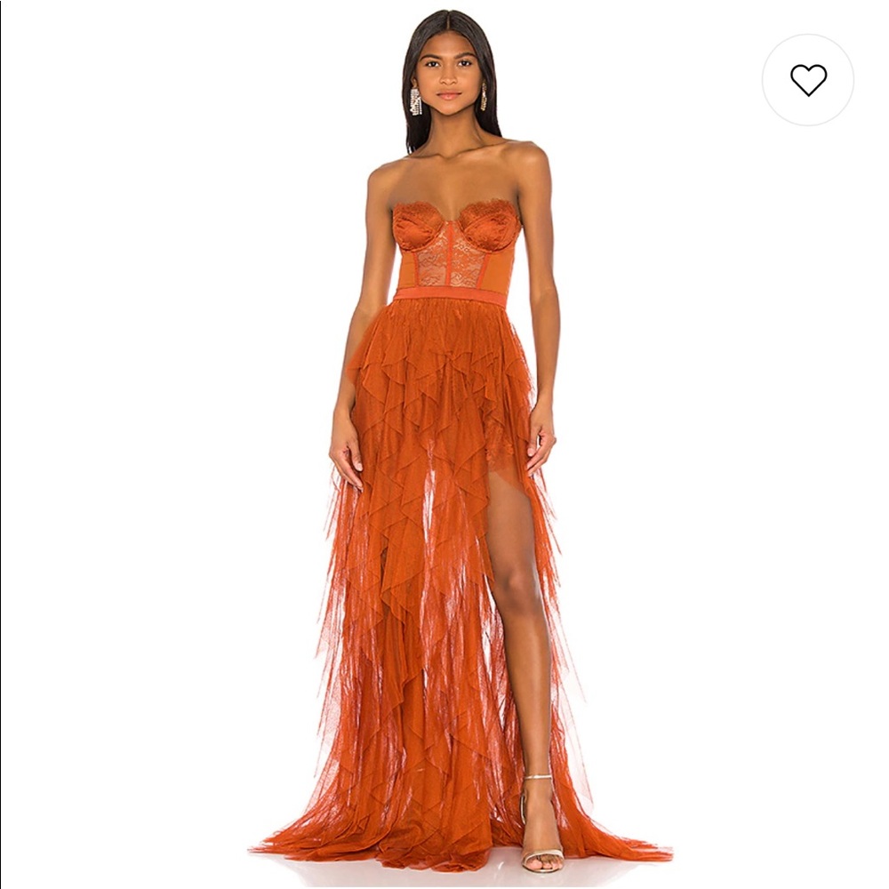 For love and lemons Bustier Gown in Rust